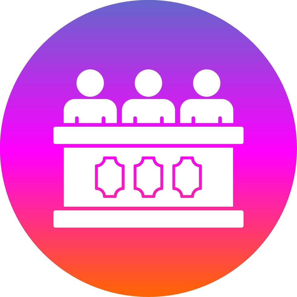 Panel of judges Glyph Gradient Circle Icon vector