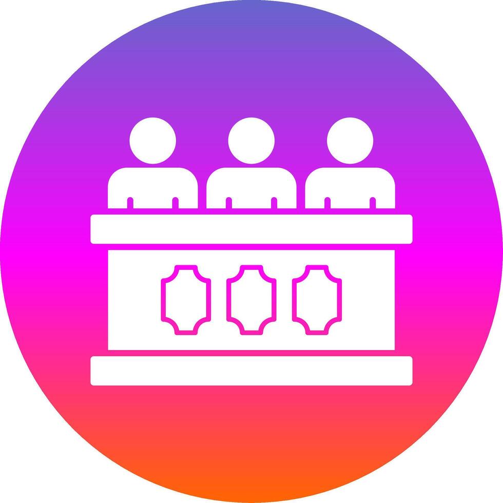 Panel of judges Glyph Gradient Circle Icon vector