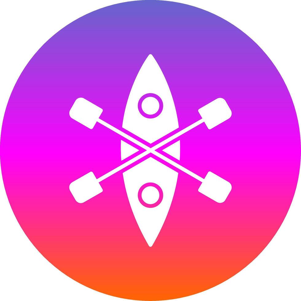 Kayak Glyph Gradient Circle Icon vector