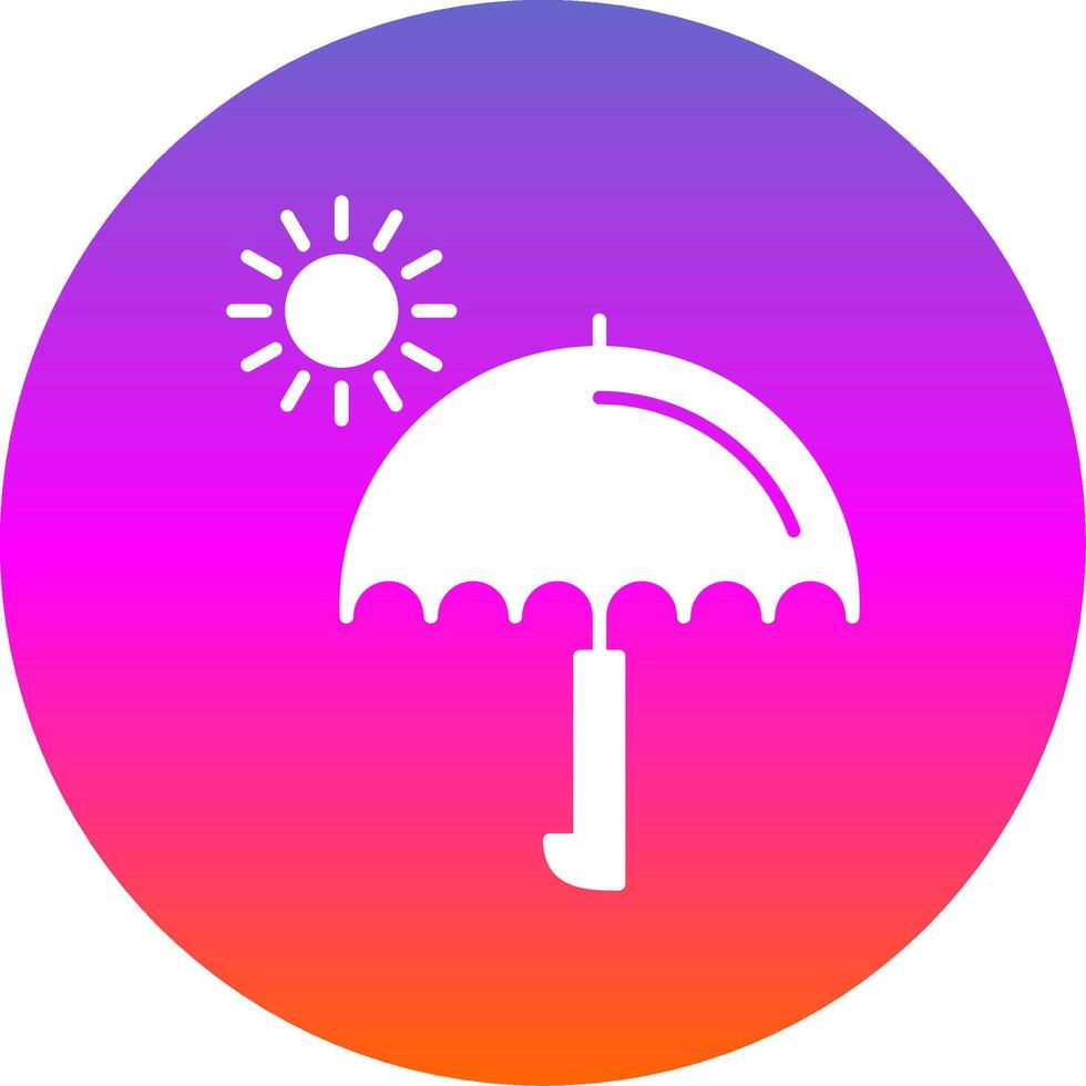 Umbrella Glyph Gradient Circle Icon vector