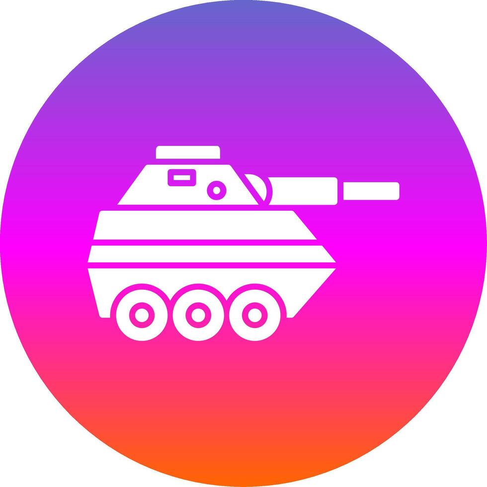 Infantry Van Glyph Gradient Circle Icon vector