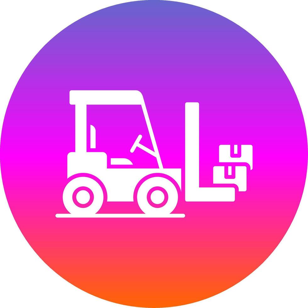 ForkLifter Glyph Gradient Circle Icon vector