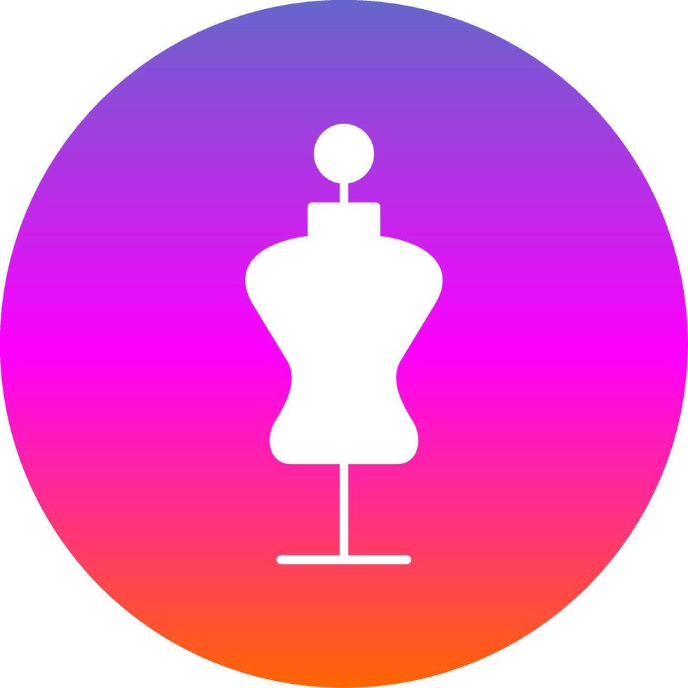 Mannequin Glyph Gradient Circle Icon vector