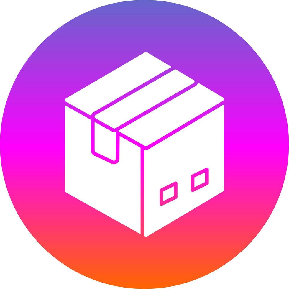 Delivery Box Glyph Gradient Circle Icon vector