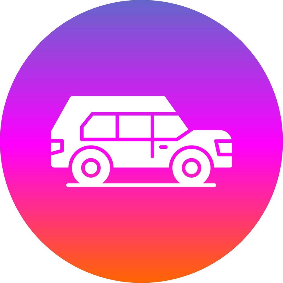 Wagon Glyph Gradient Circle Icon vector