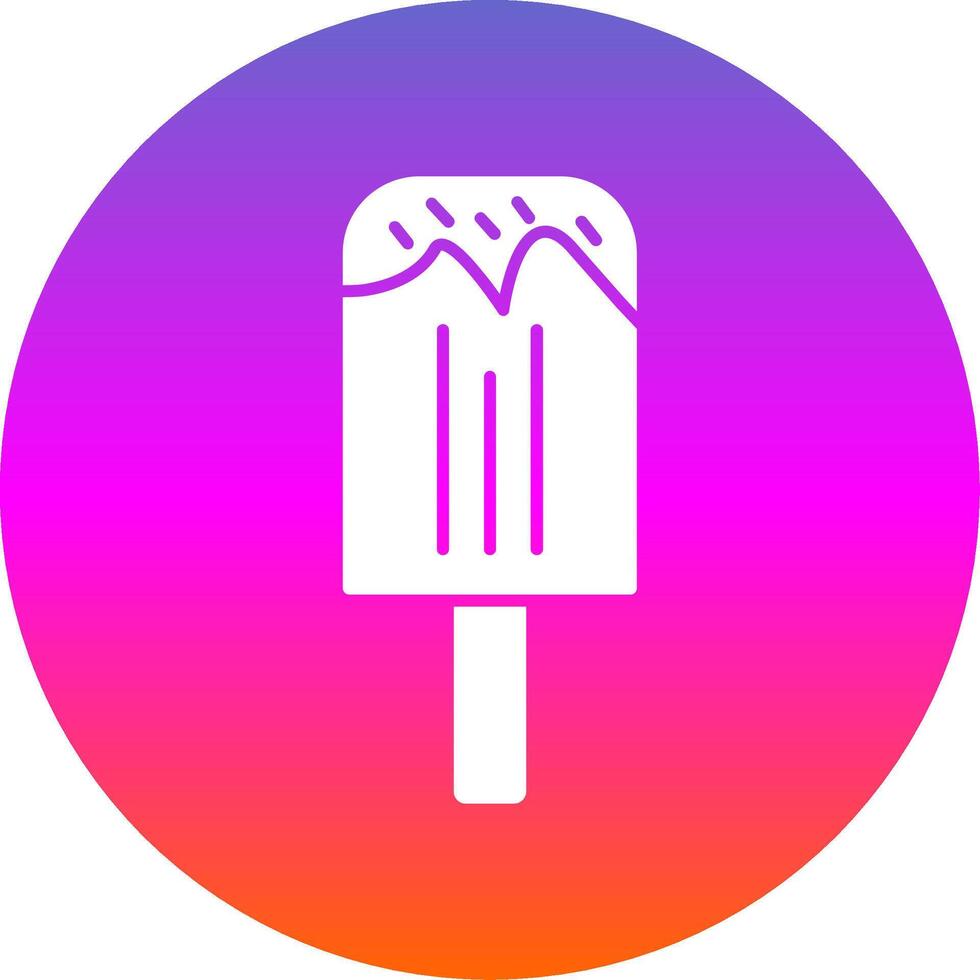 Ice Cream Glyph Gradient Circle Icon vector