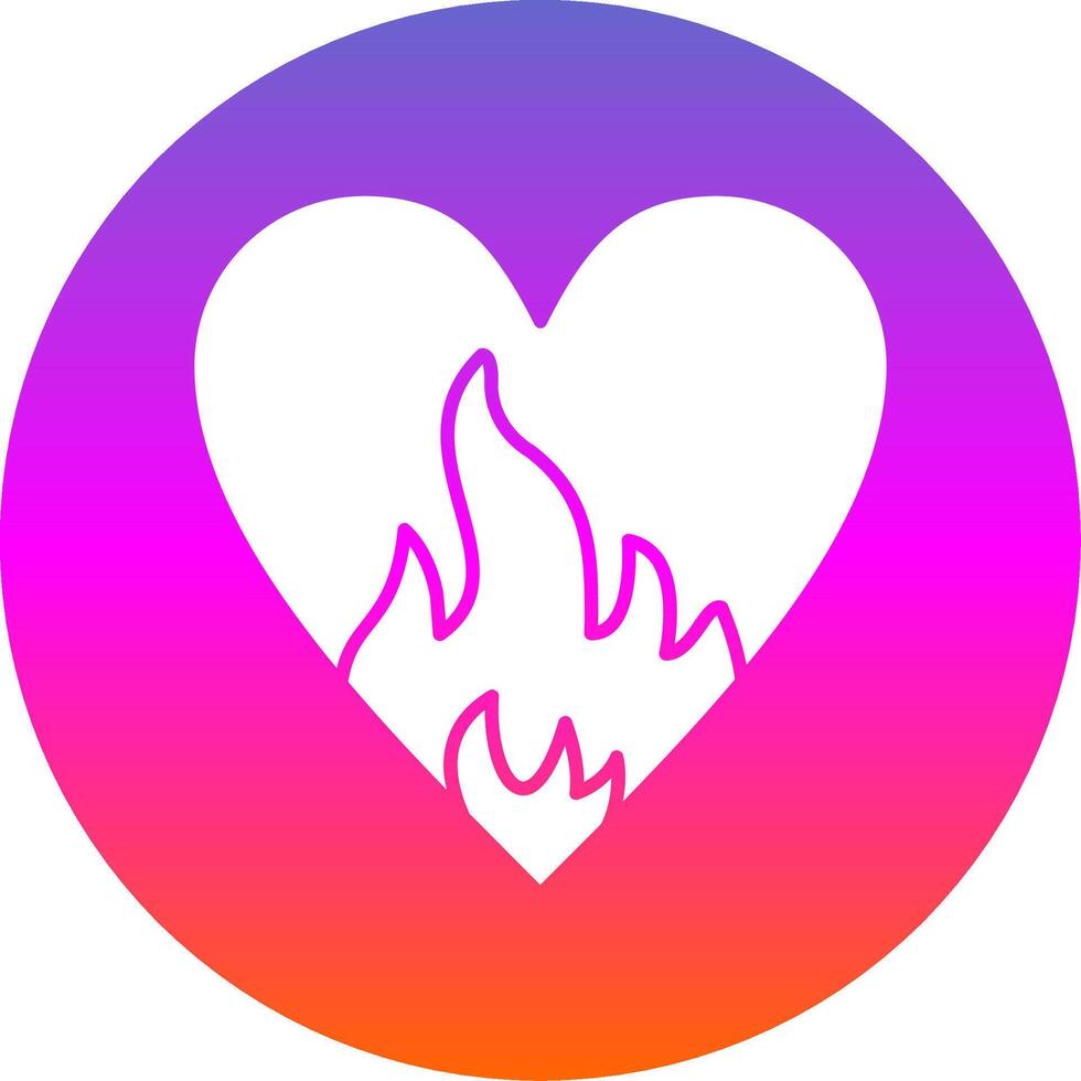 Passion Glyph Gradient Circle Icon vector