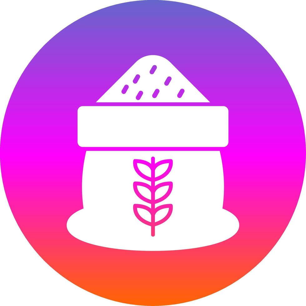 Grain Glyph Gradient Circle Icon vector