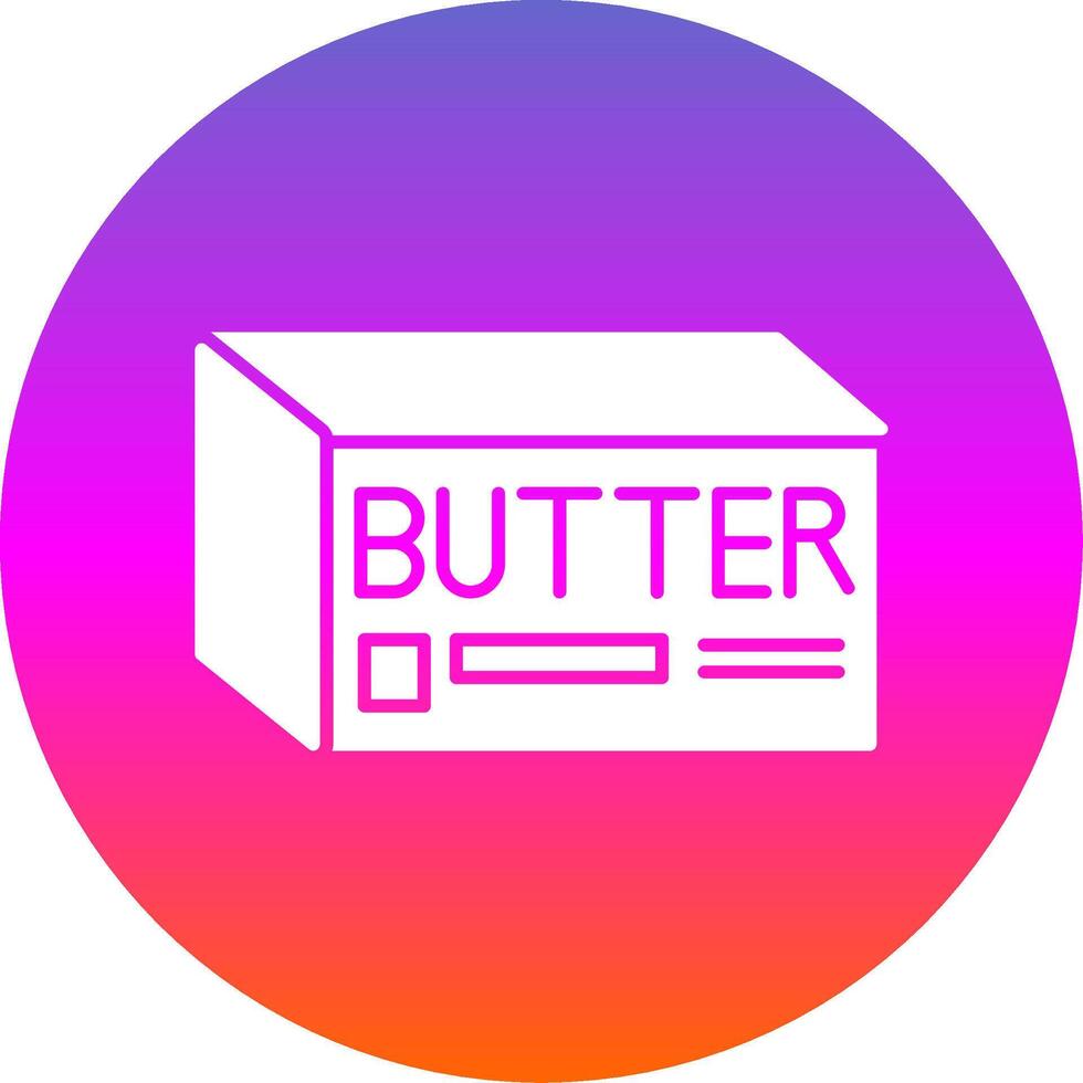 Butter Glyph Gradient Circle Icon vector