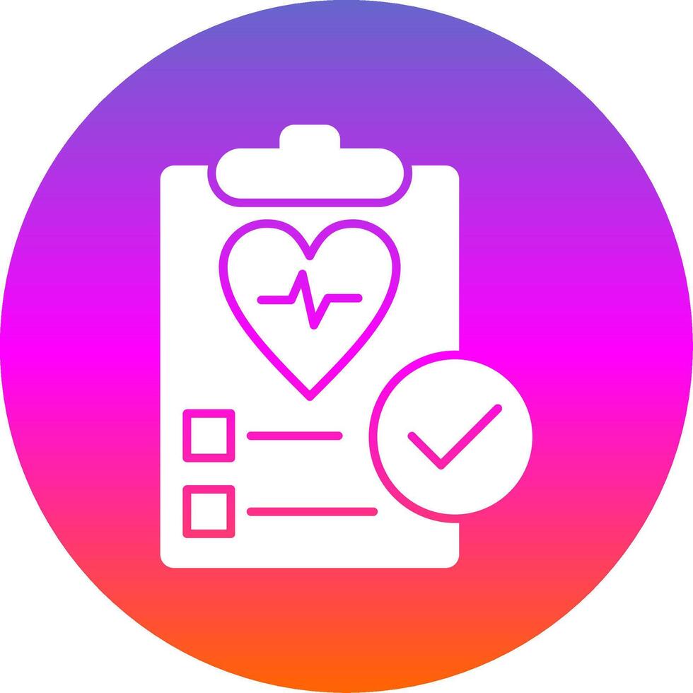 Health Check Glyph Gradient Circle Icon vector