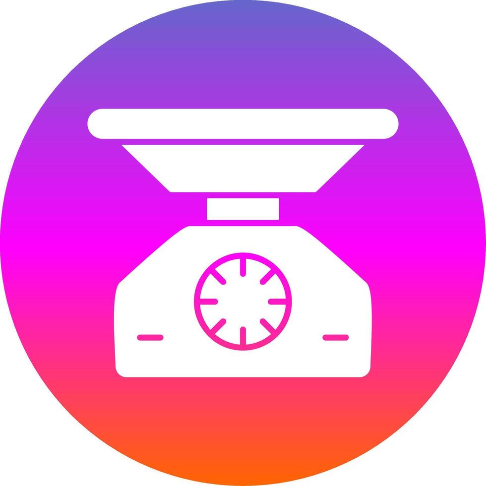 Weight Scale Glyph Gradient Circle Icon vector