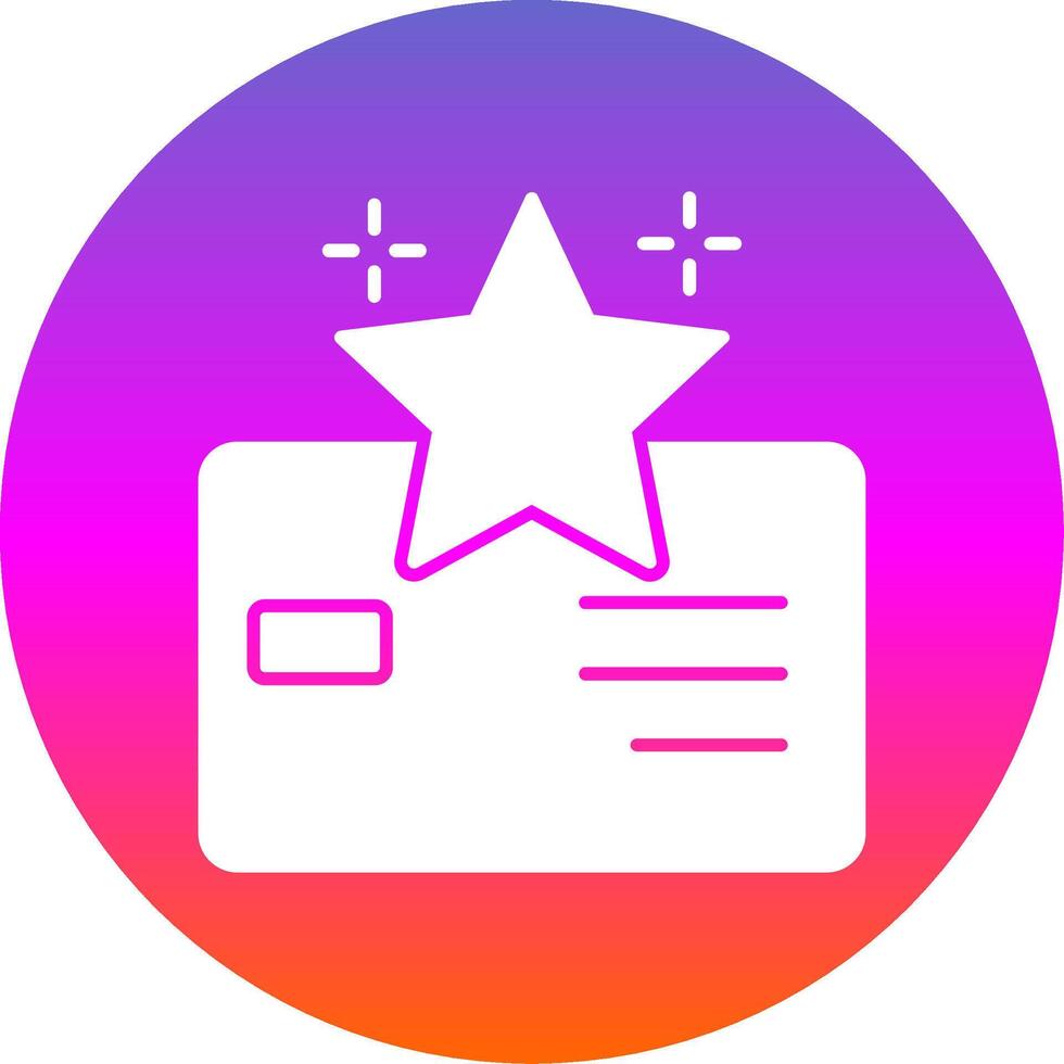 Loyalty Card Glyph Gradient Circle Icon vector
