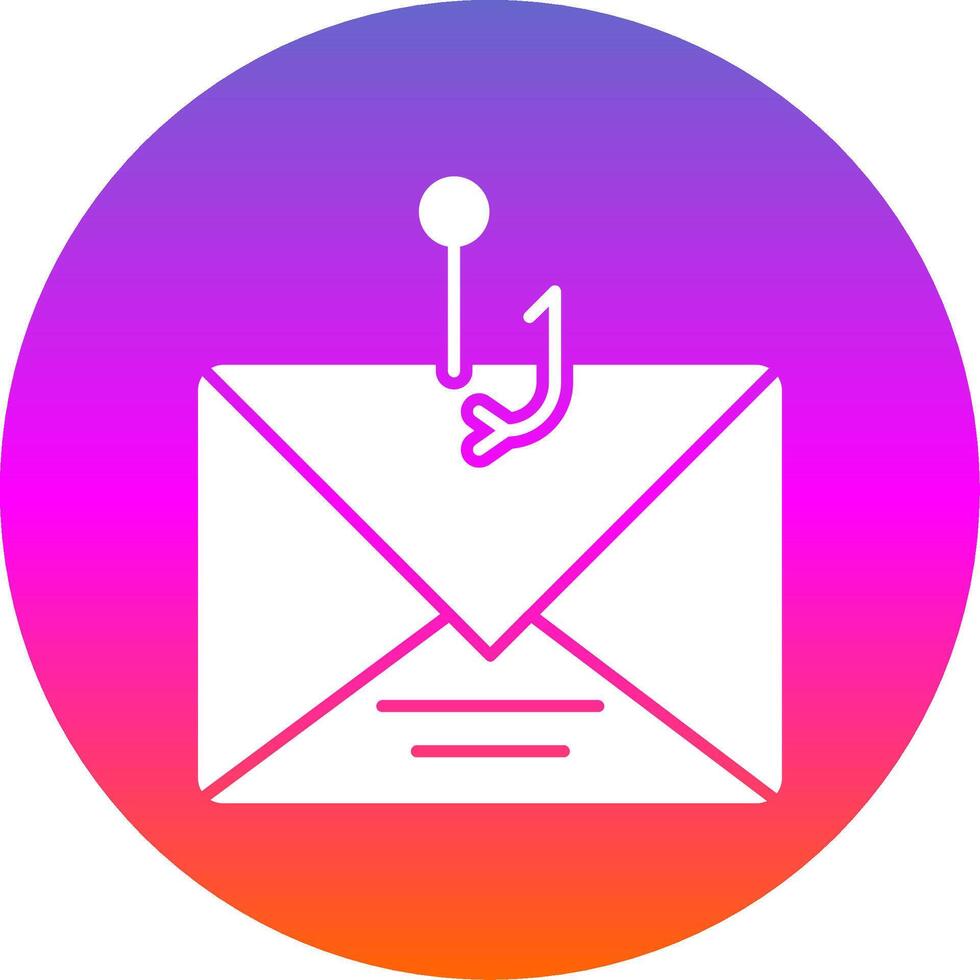 Phishing Glyph Gradient Circle Icon vector