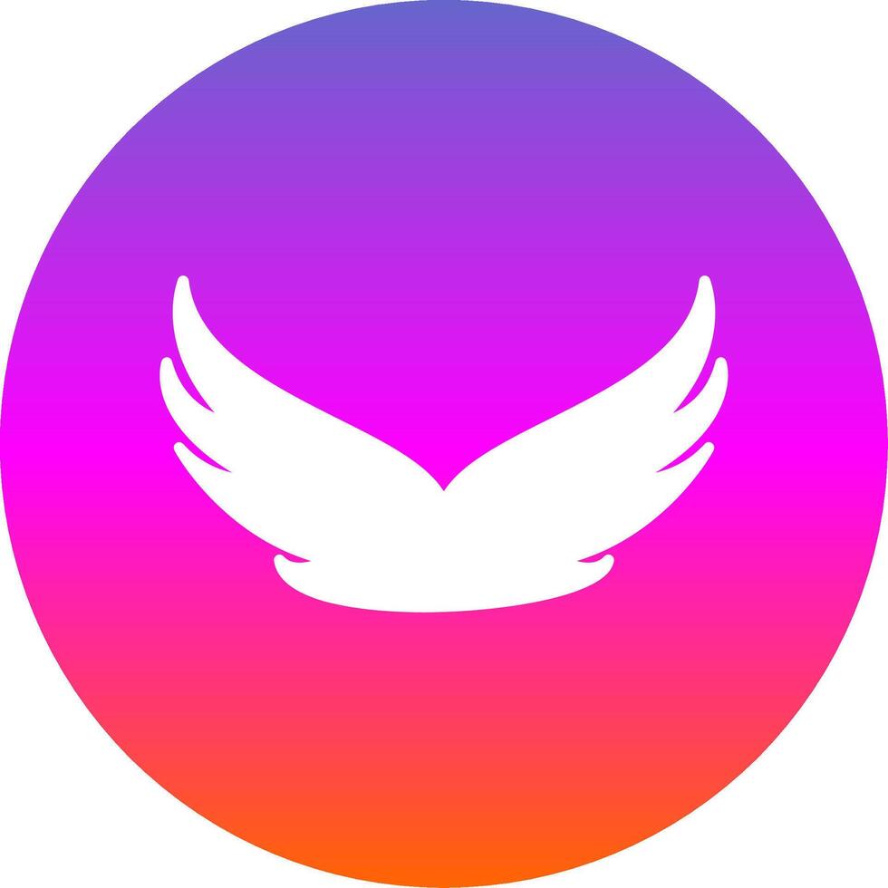 Wings Glyph Gradient Circle Icon vector