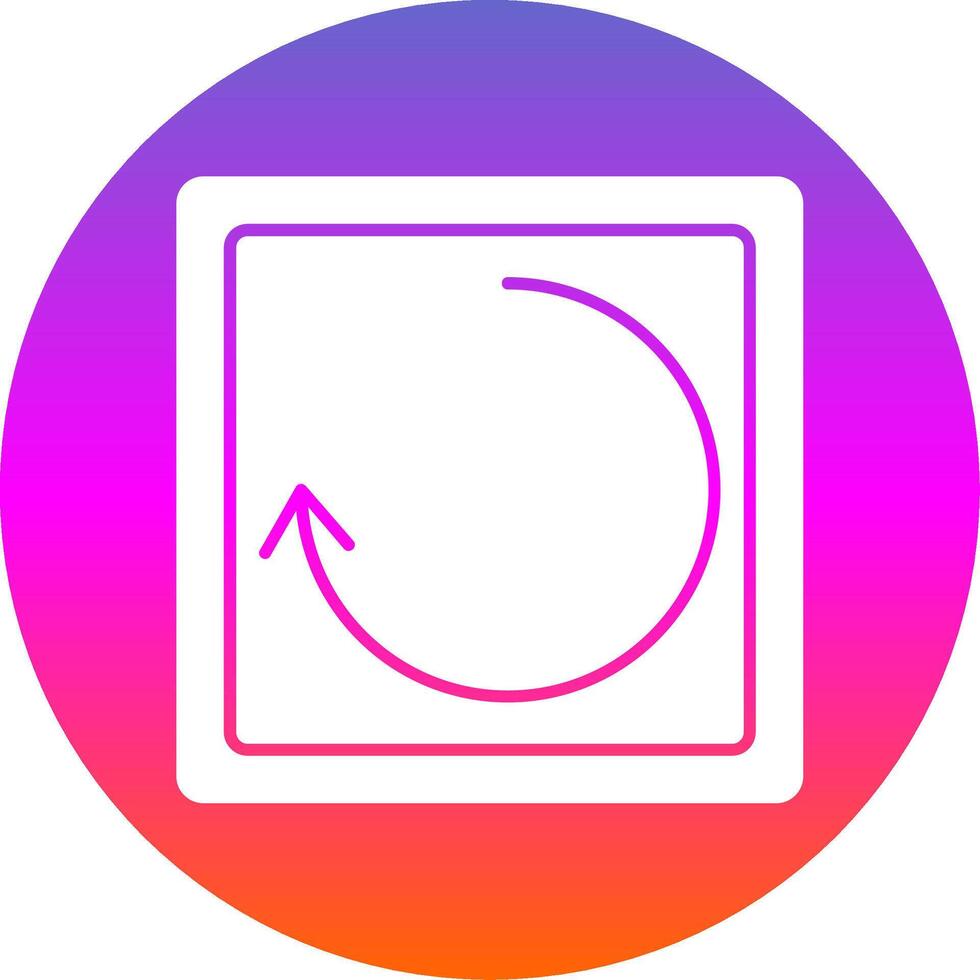 Rotate Glyph Gradient Circle Icon vector