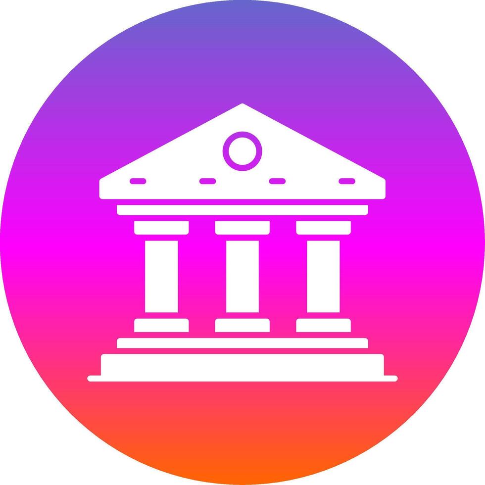 Bank Glyph Gradient Circle Icon vector