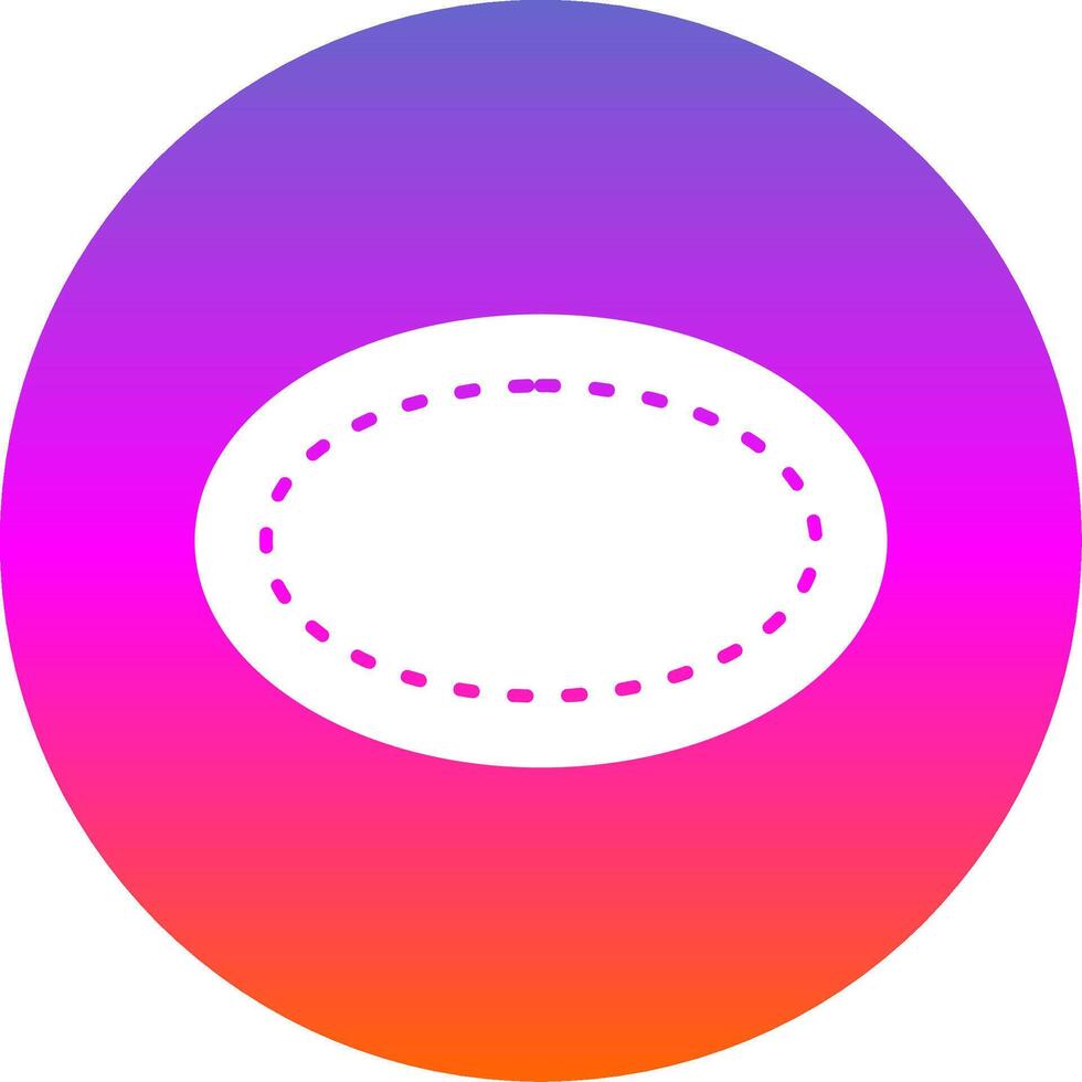 oval glifo degradado circulo icono vector