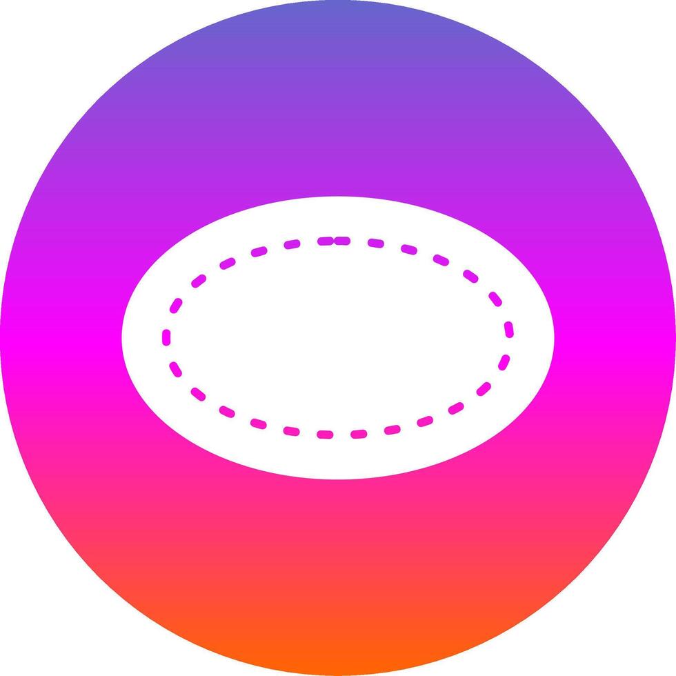 Oval Glyph Gradient Circle Icon vector
