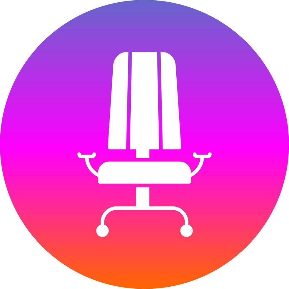 Armchair Glyph Gradient Circle Icon vector