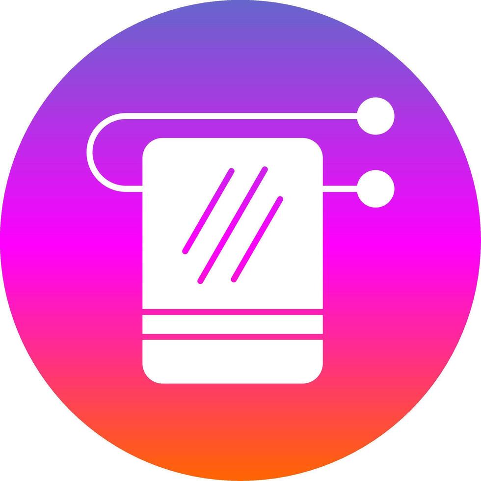 Towel Rack Glyph Gradient Circle Icon vector