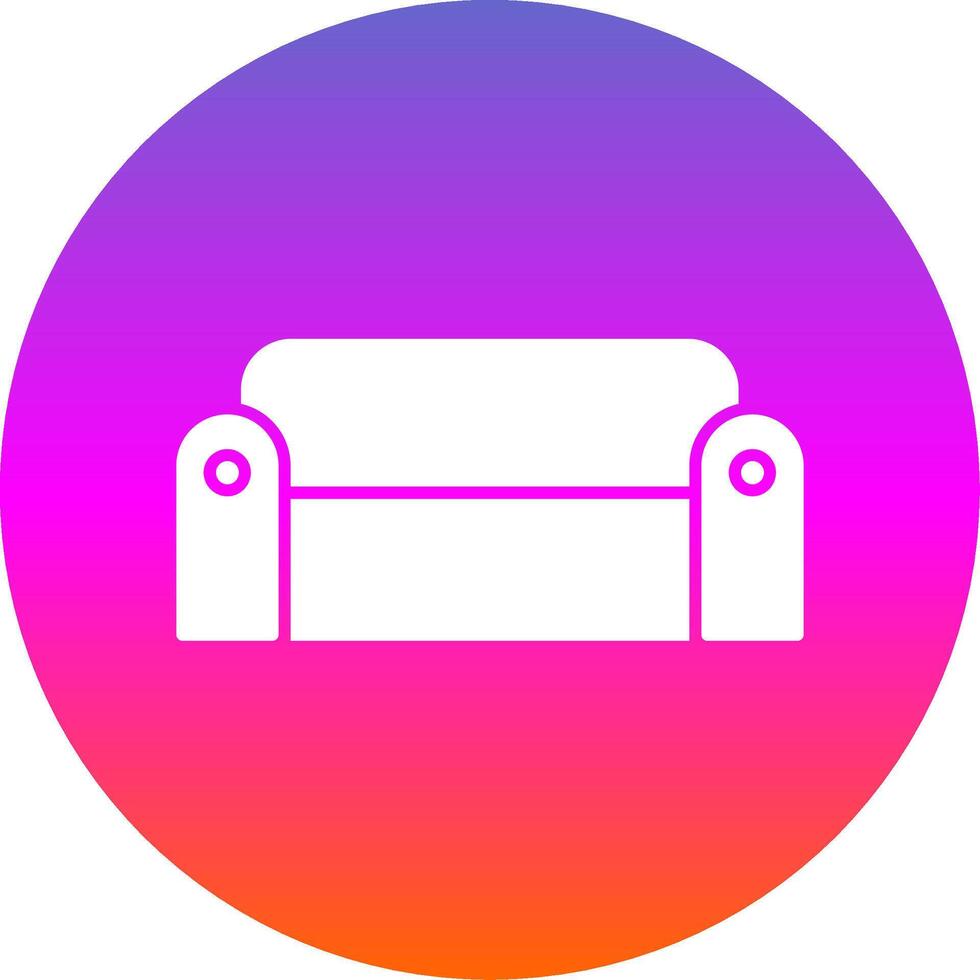 Sofa Glyph Gradient Circle Icon vector