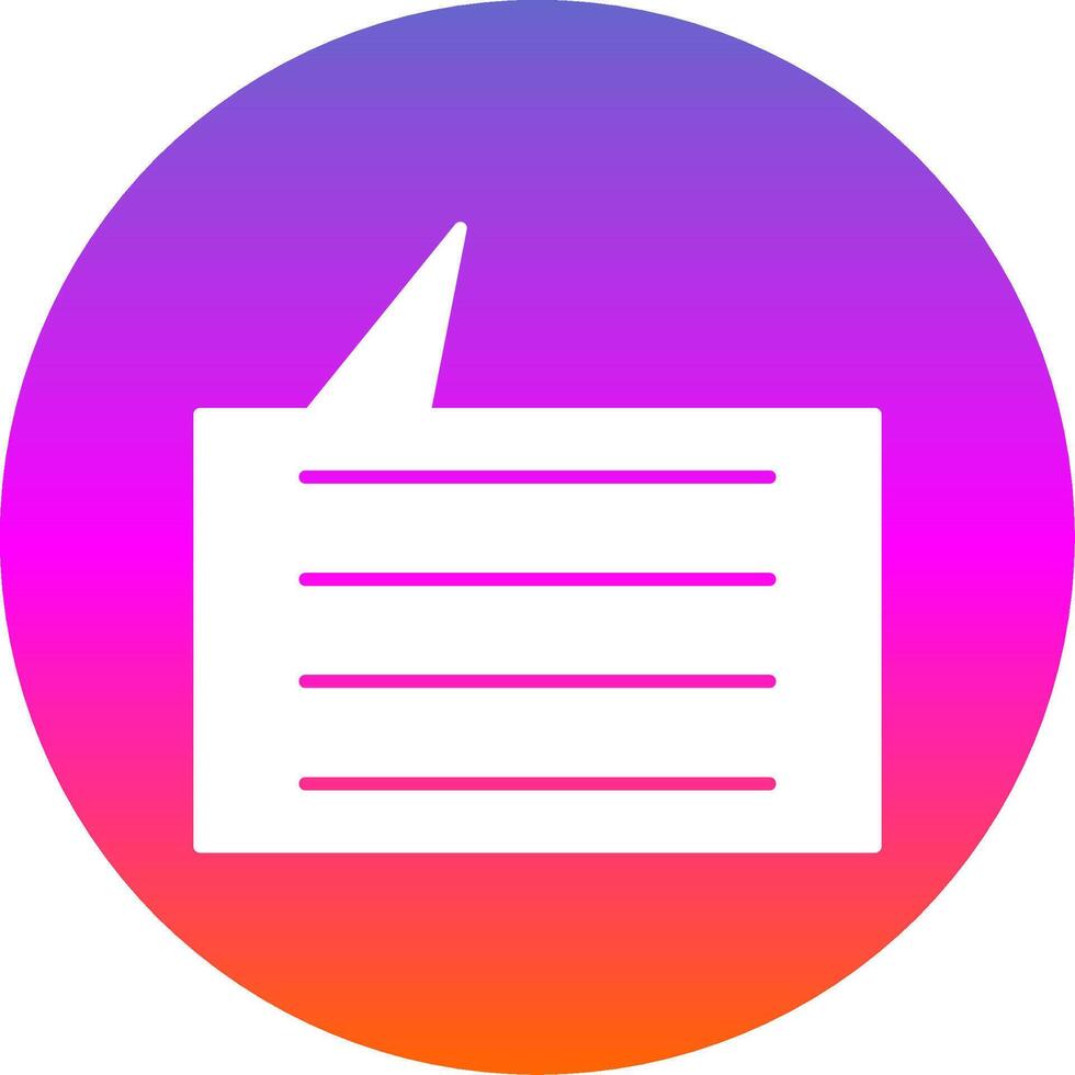 Sms Glyph Gradient Circle Icon vector