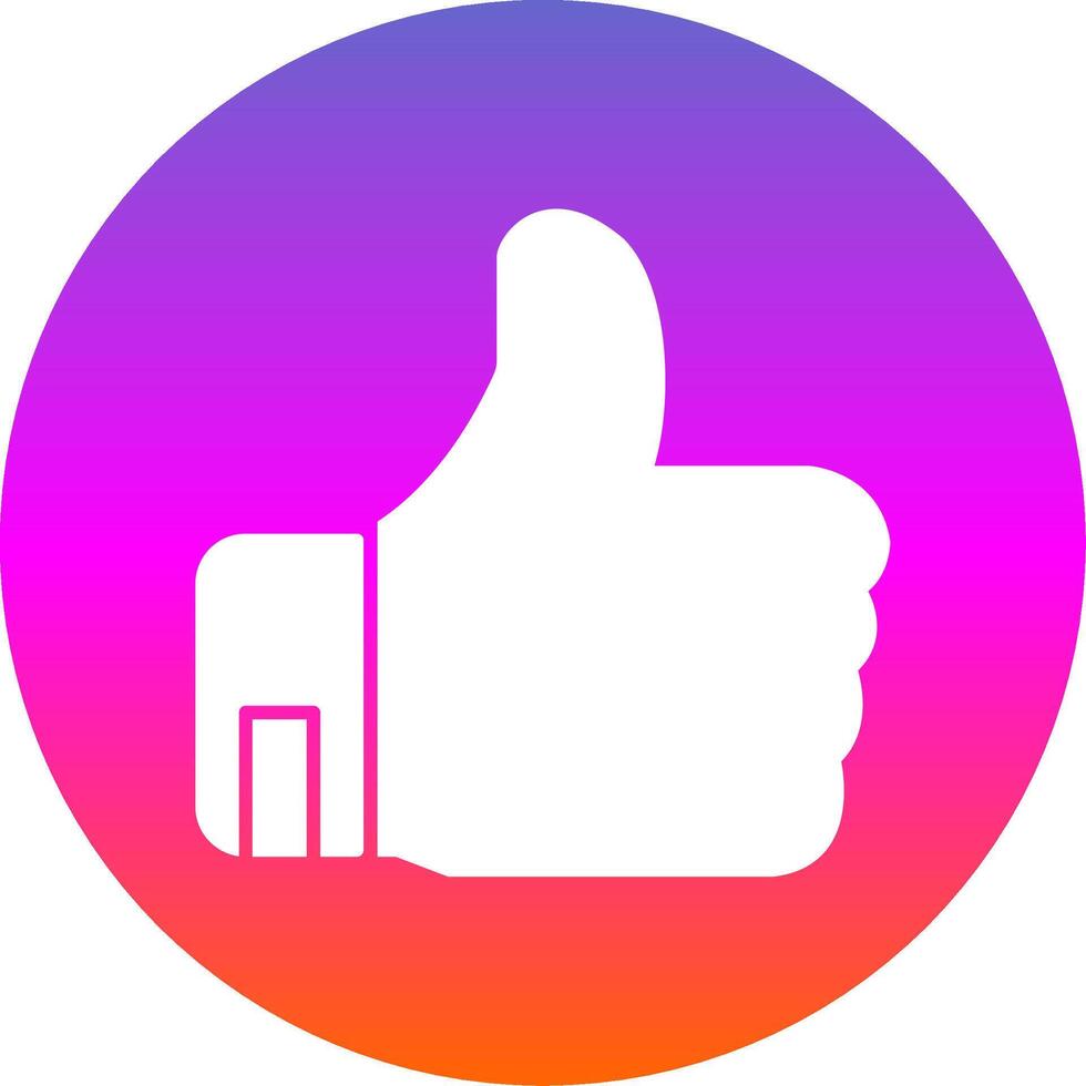 Good Feedback Glyph Gradient Circle Icon vector