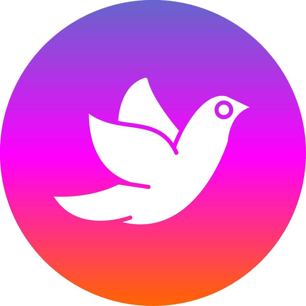 Dove Glyph Gradient Circle Icon vector