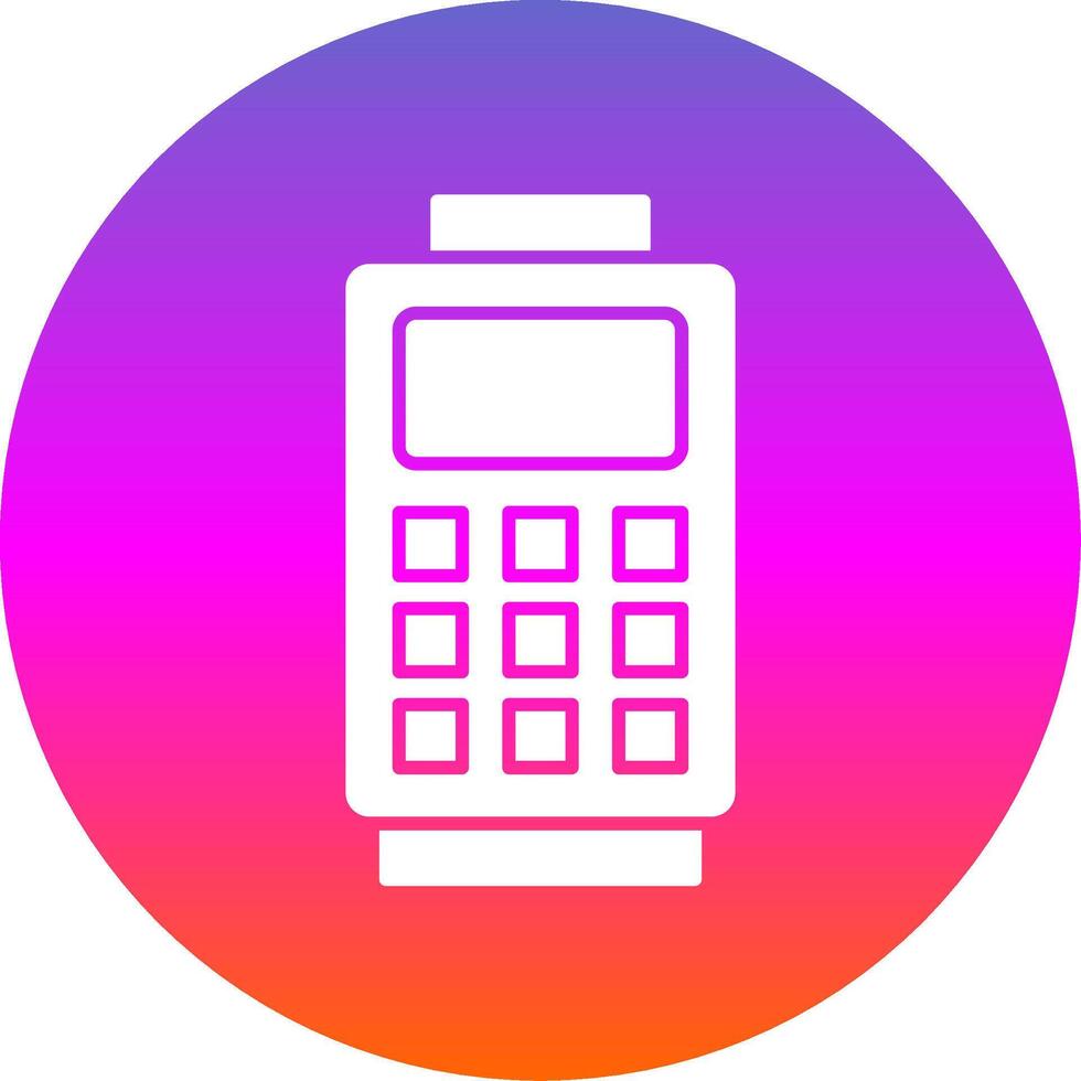 Card Reader Glyph Gradient Circle Icon vector