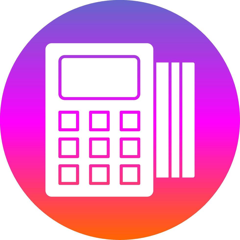 Pos Terminal Glyph Gradient Circle Icon vector