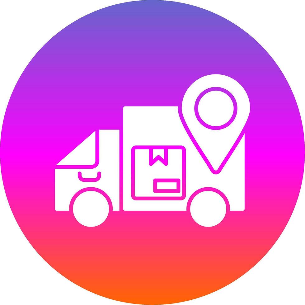 Delivery Status Glyph Gradient Circle Icon vector