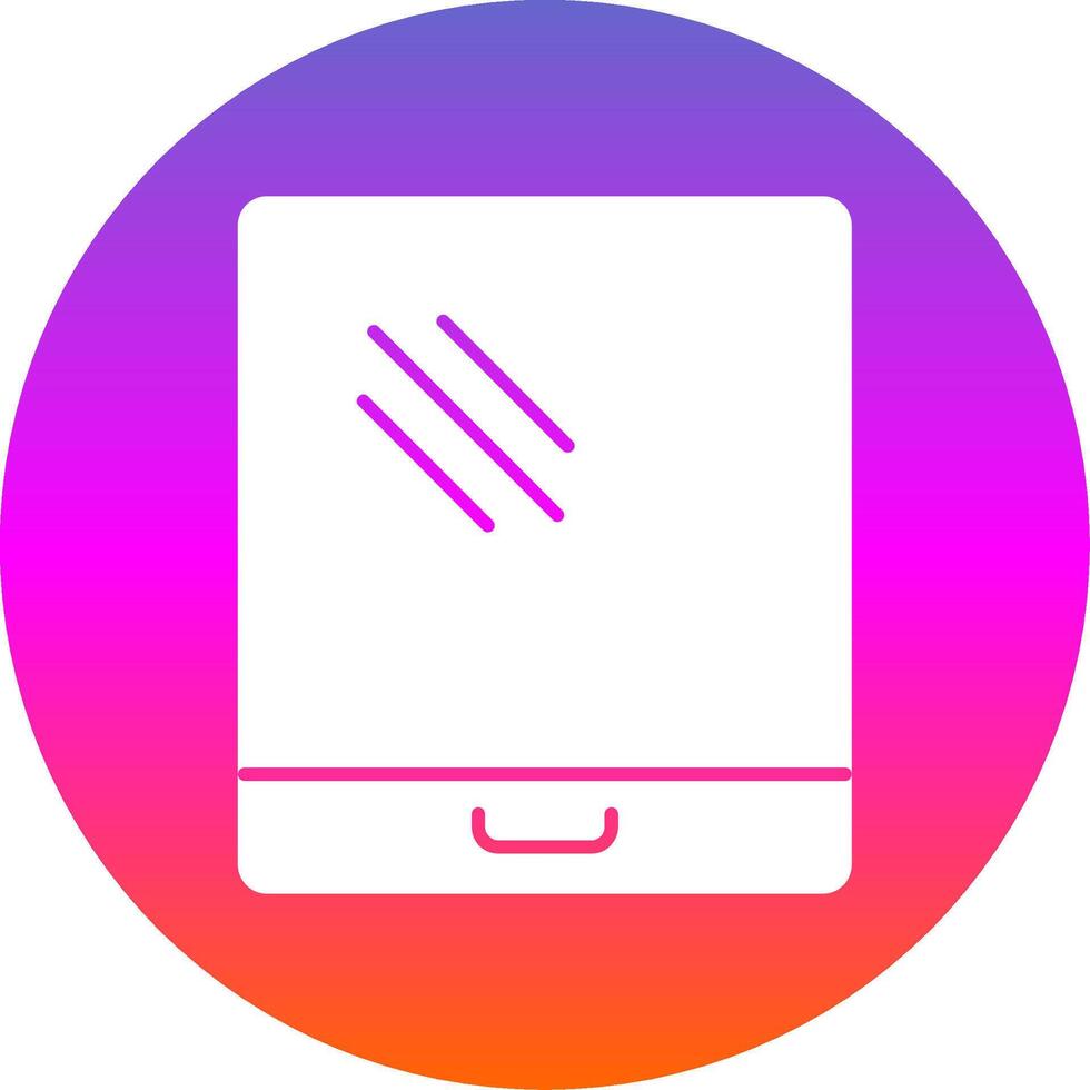 Tablet Glyph Gradient Circle Icon vector