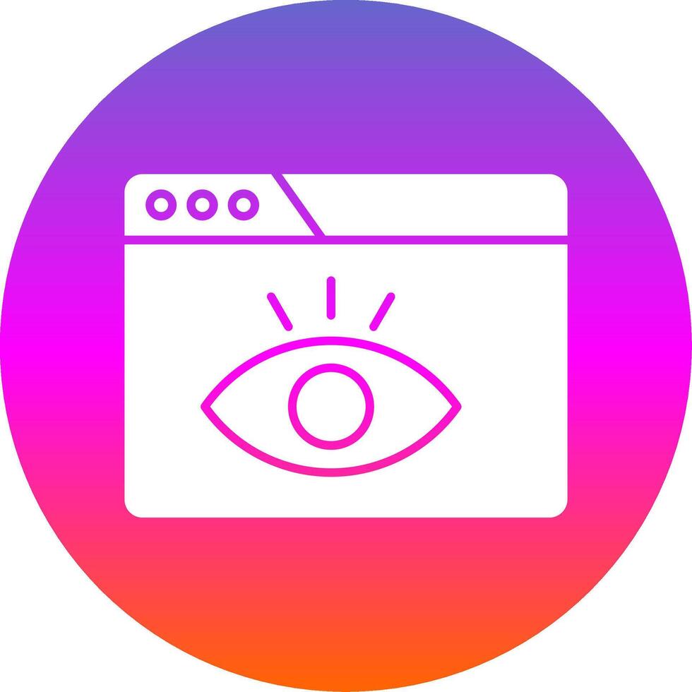 Visualization Glyph Gradient Circle Icon vector