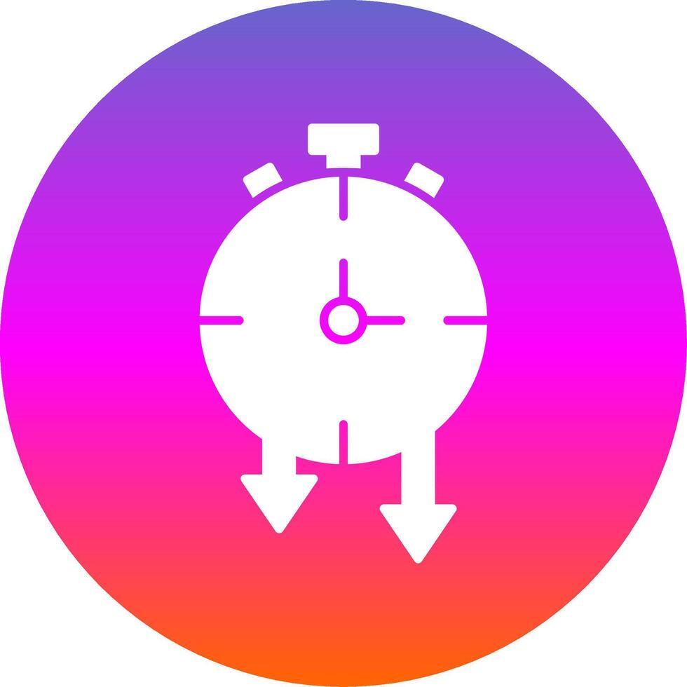 Timer Glyph Gradient Circle Icon vector
