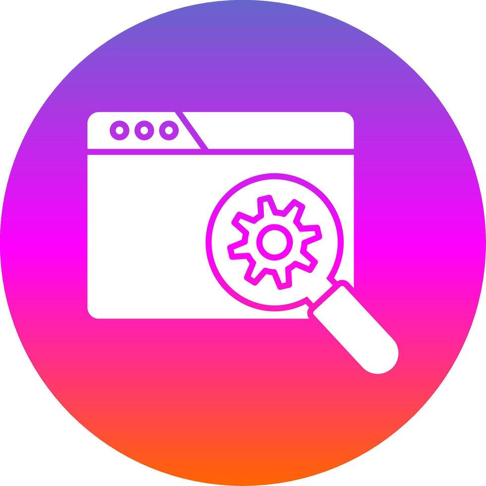 Analytical Glyph Gradient Circle Icon vector