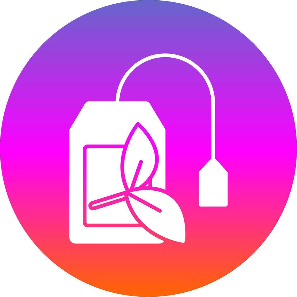 Teabag Glyph Gradient Circle Icon vector