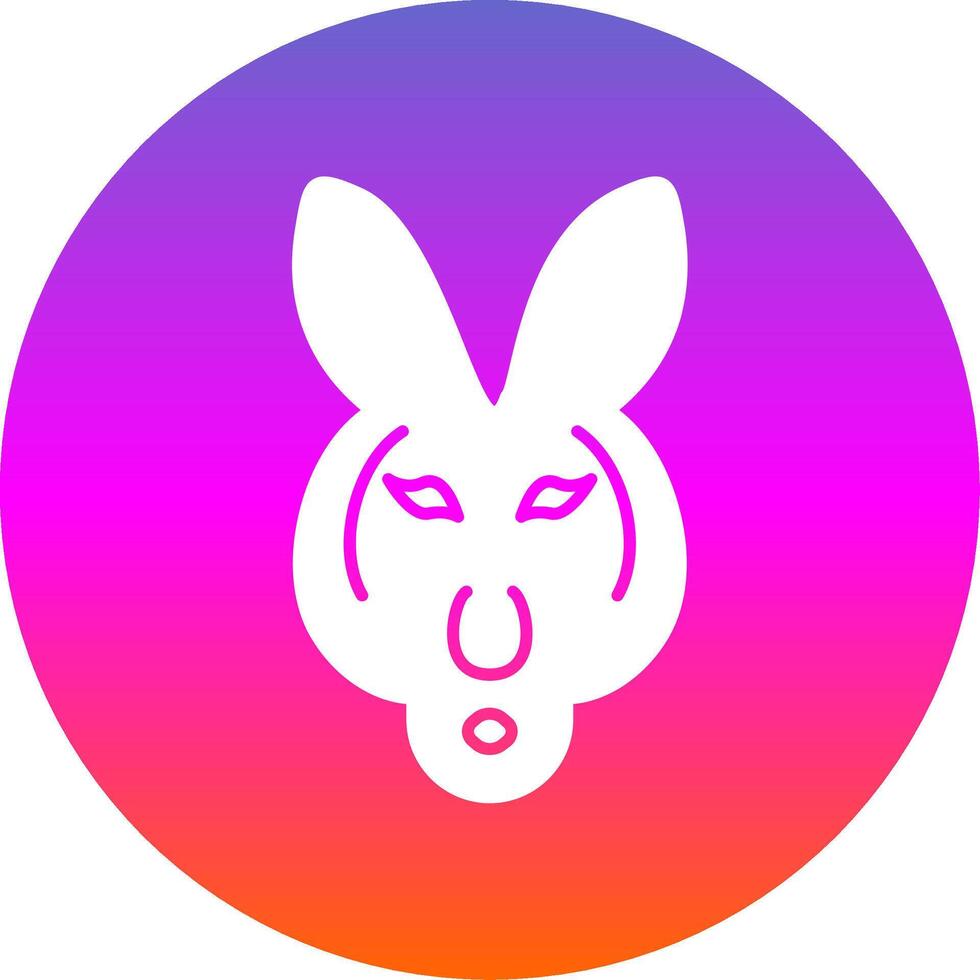 Kangaroo Glyph Gradient Circle Icon vector