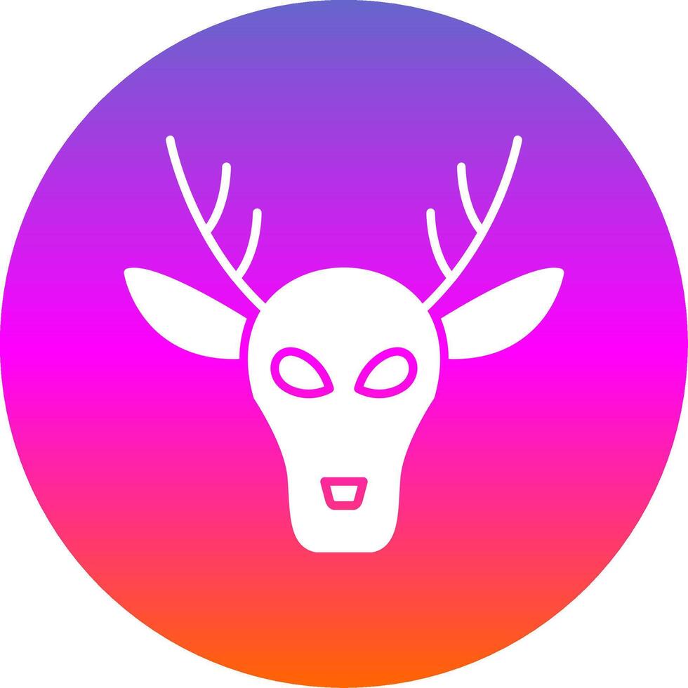 Deer Glyph Gradient Circle Icon vector