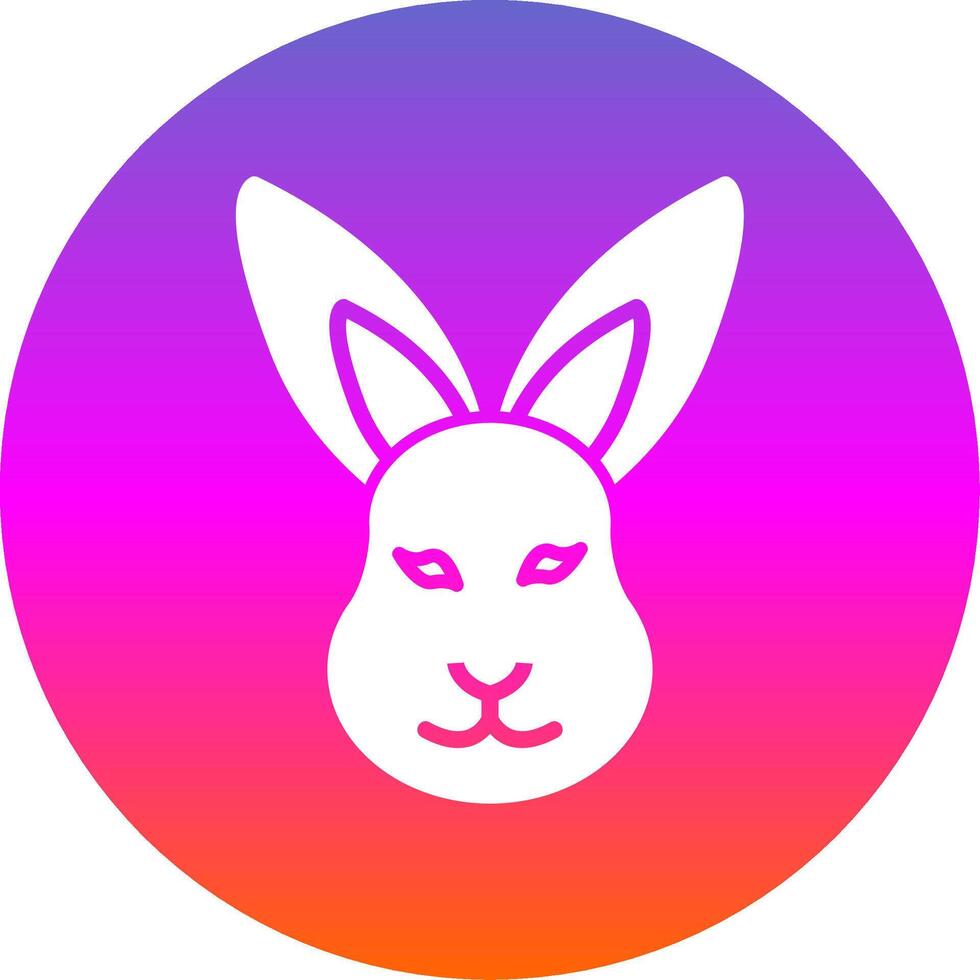 Hare Glyph Gradient Circle Icon vector