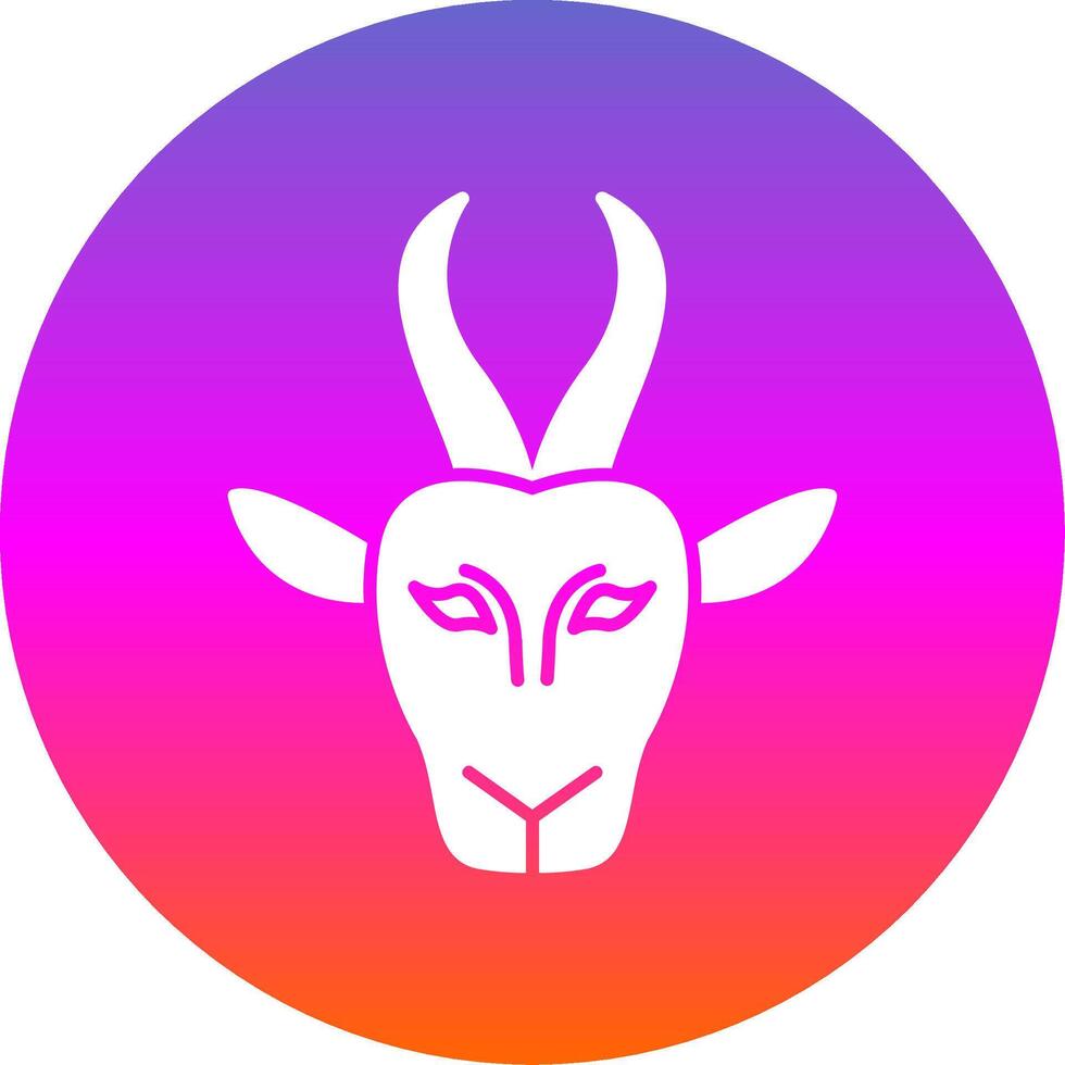 Gazelle Glyph Gradient Circle Icon vector