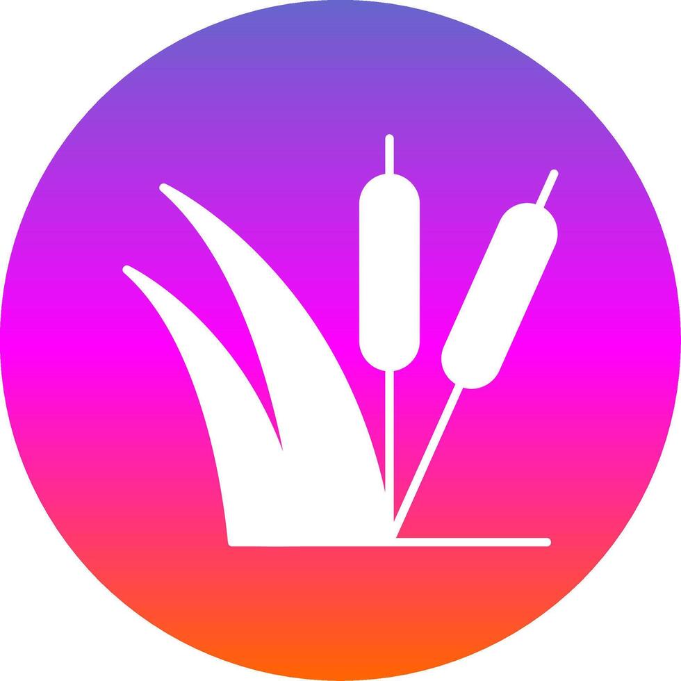 Sedge Glyph Gradient Circle Icon vector