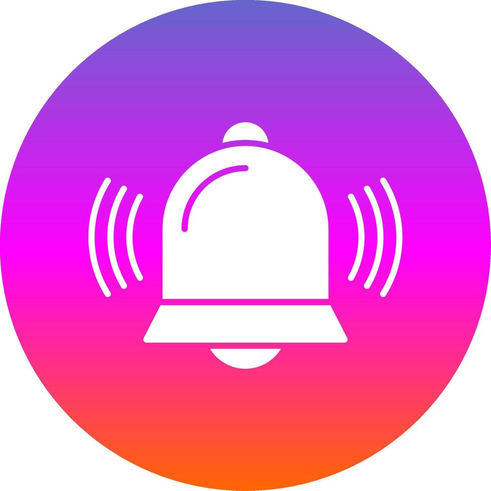 Bell Glyph Gradient Circle Icon vector