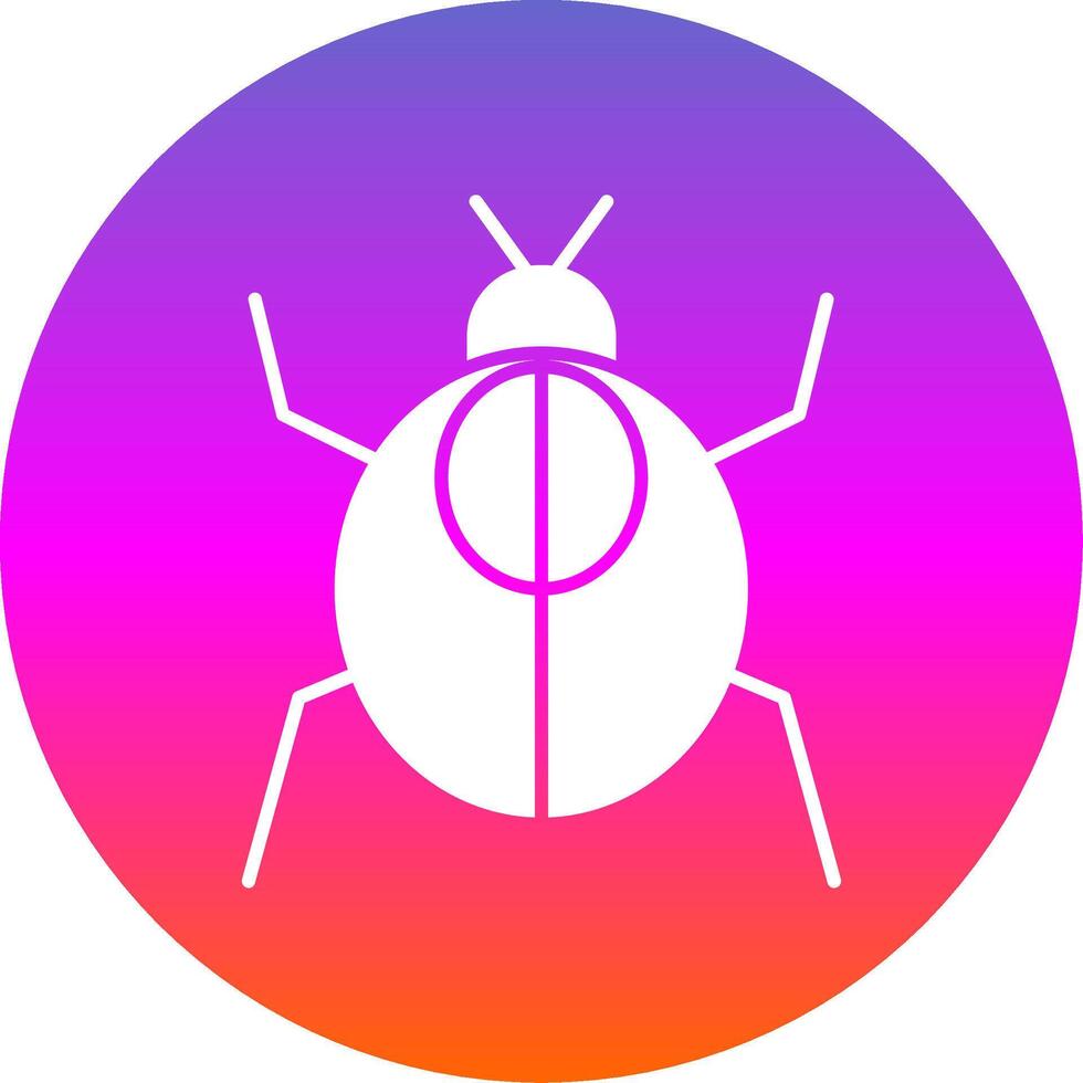cucaracha glifo degradado circulo icono vector