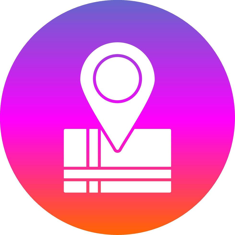 Map Location Glyph Gradient Circle Icon vector