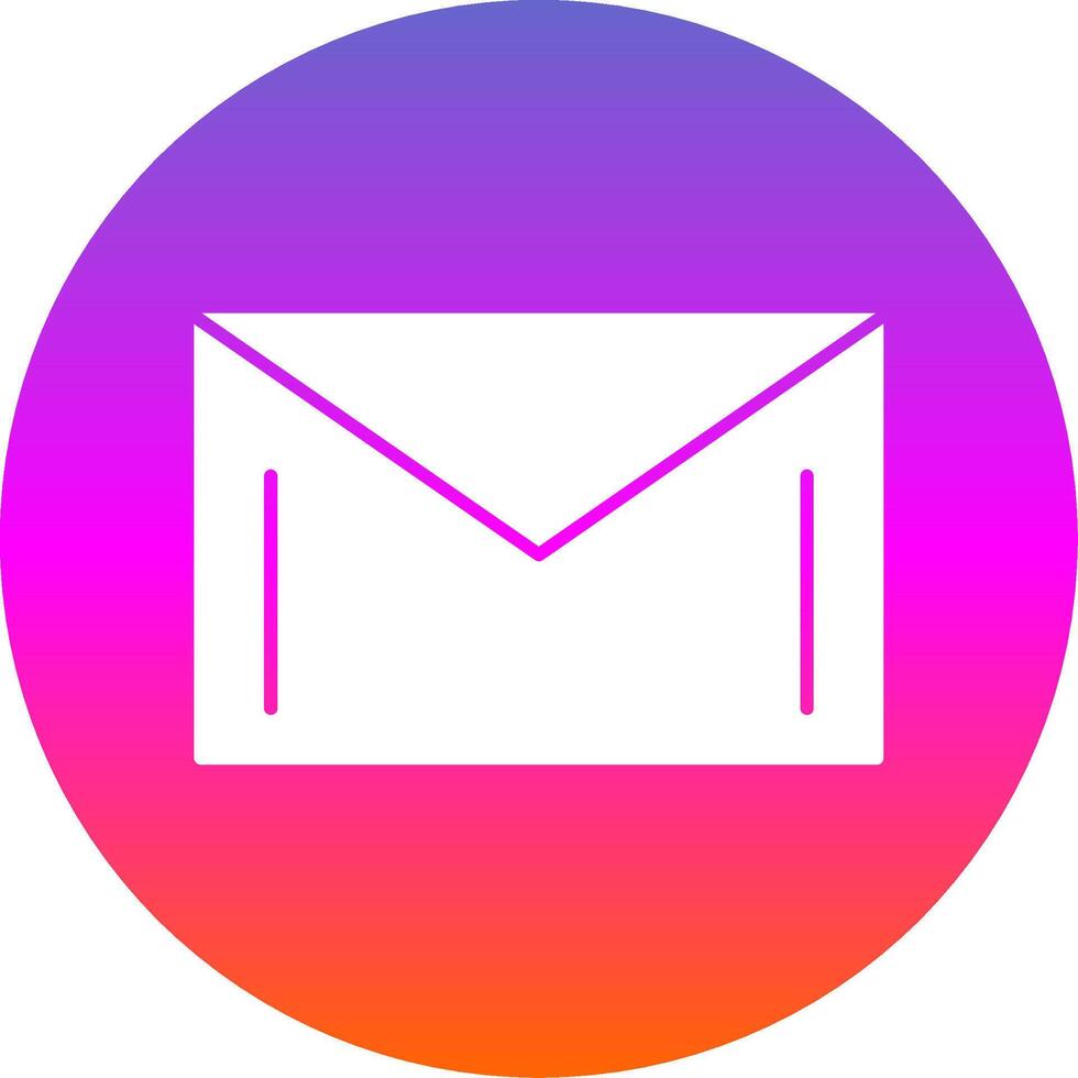 Mail Glyph Gradient Circle Icon vector