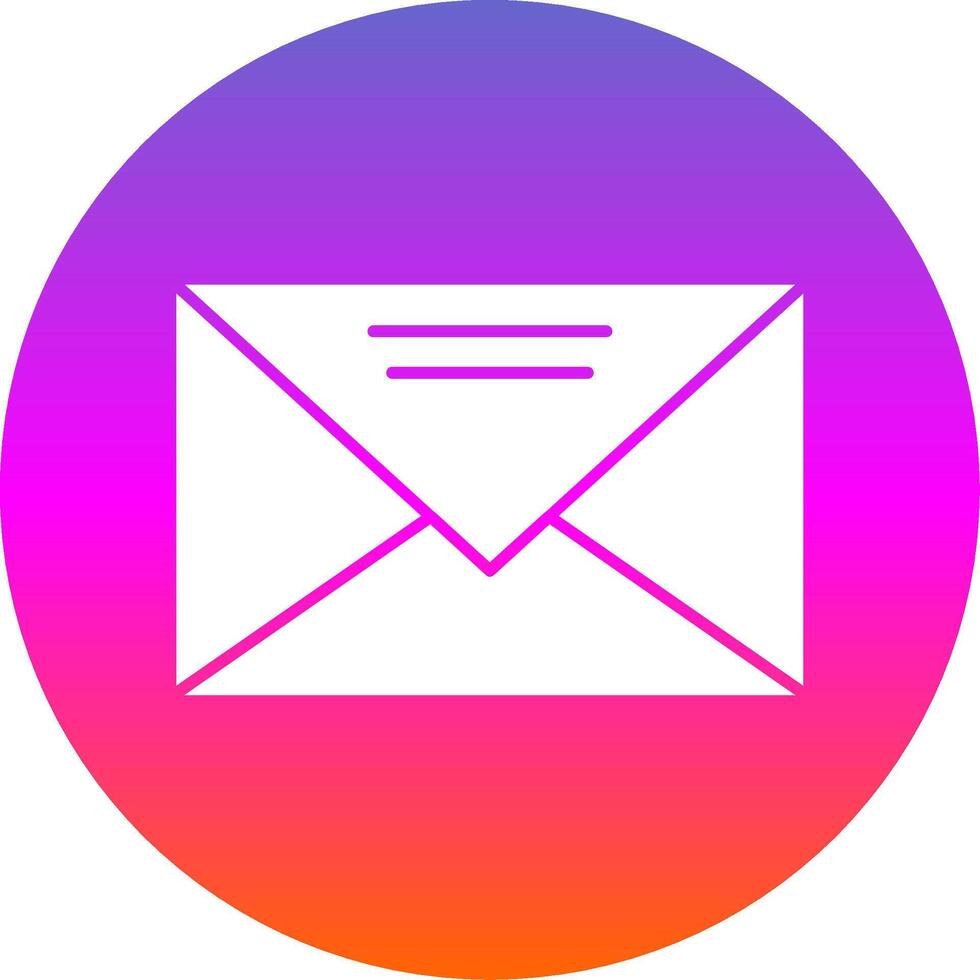 Mail Glyph Gradient Circle Icon vector