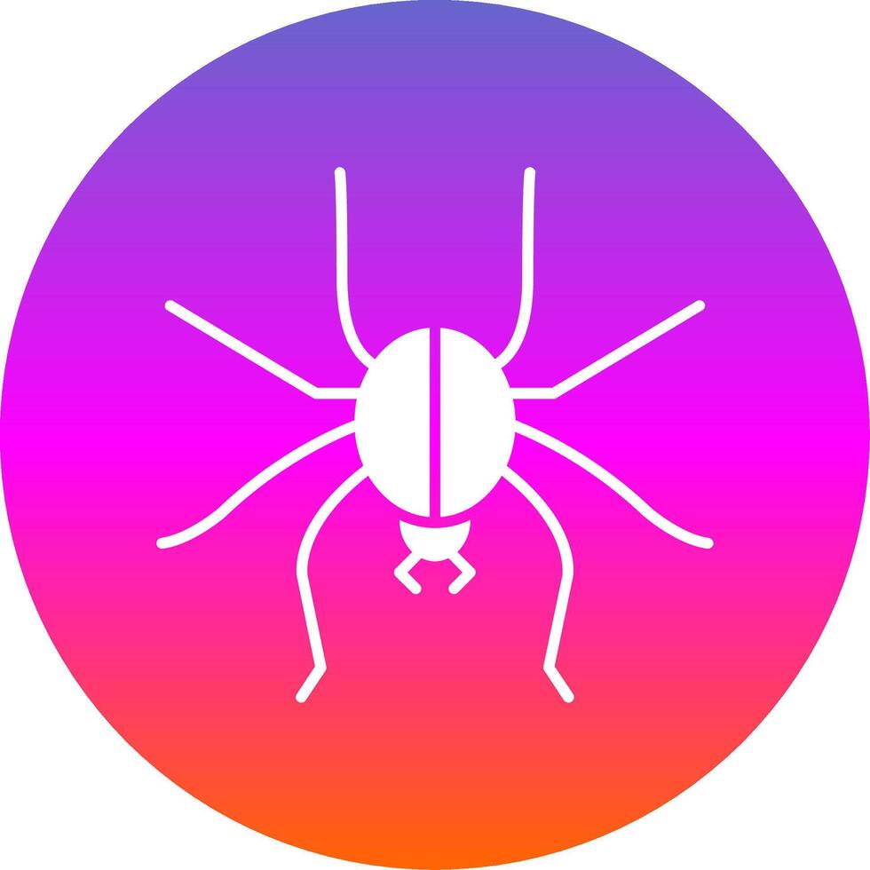 Spider Glyph Gradient Circle Icon vector