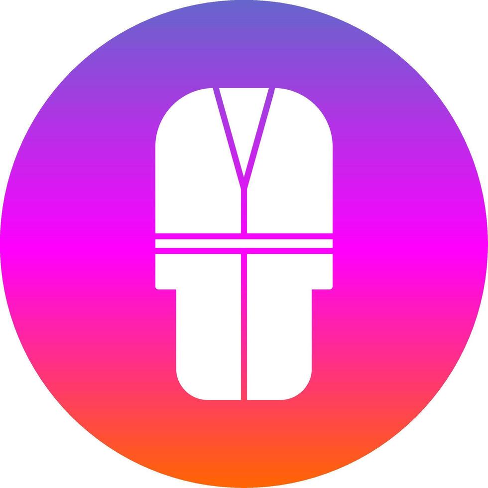 Bath Robe Glyph Gradient Circle Icon vector