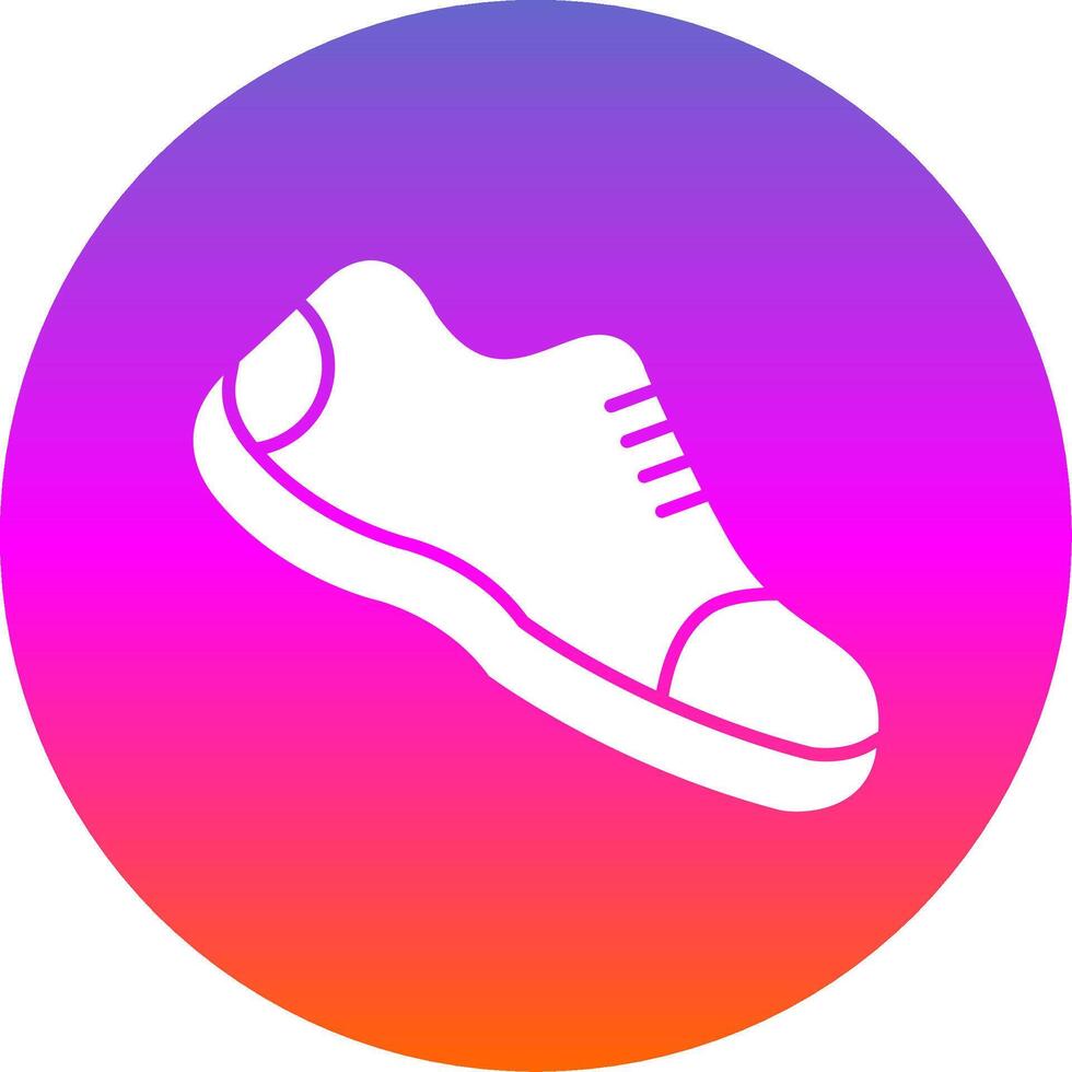 Running Shoes Glyph Gradient Circle Icon vector