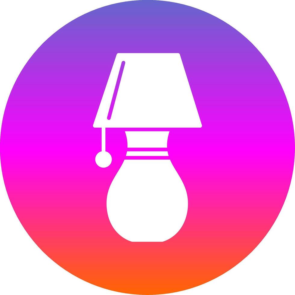 Table Lamp Glyph Gradient Circle Icon vector